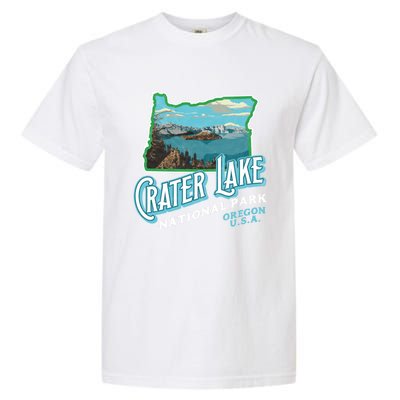 Crater Lake National Park Gift Vintage Oregon Retro Cool Gift Garment-Dyed Heavyweight T-Shirt