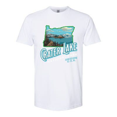 Crater Lake National Park Gift Vintage Oregon Retro Cool Gift Softstyle CVC T-Shirt