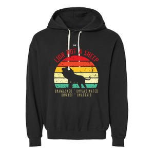 Conservative Lion Not A Sheep Garment-Dyed Fleece Hoodie