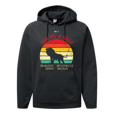 Conservative Lion Not A Sheep Performance Fleece Hoodie