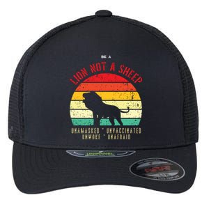 Conservative Lion Not A Sheep Flexfit Unipanel Trucker Cap