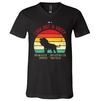 Conservative Lion Not A Sheep V-Neck T-Shirt