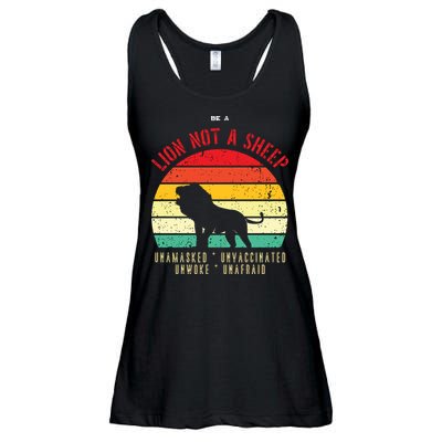 Conservative Lion Not A Sheep Ladies Essential Flowy Tank