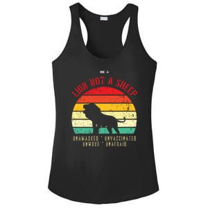 Conservative Lion Not A Sheep Ladies PosiCharge Competitor Racerback Tank