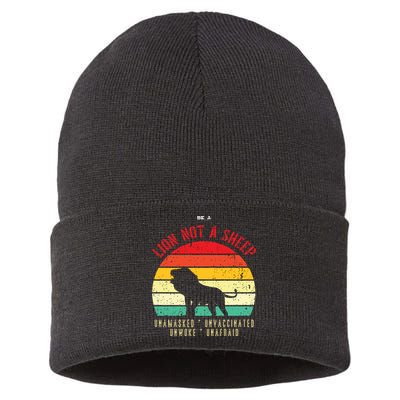 Conservative Lion Not A Sheep Sustainable Knit Beanie