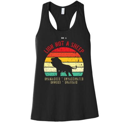 Conservative Lion Not A Sheep Women's Racerback Tank