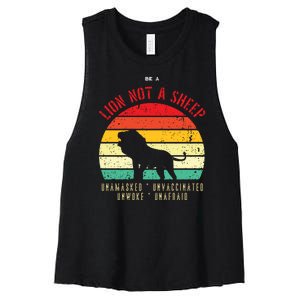 Conservative Lion Not A Sheep Women's Racerback Cropped Tank