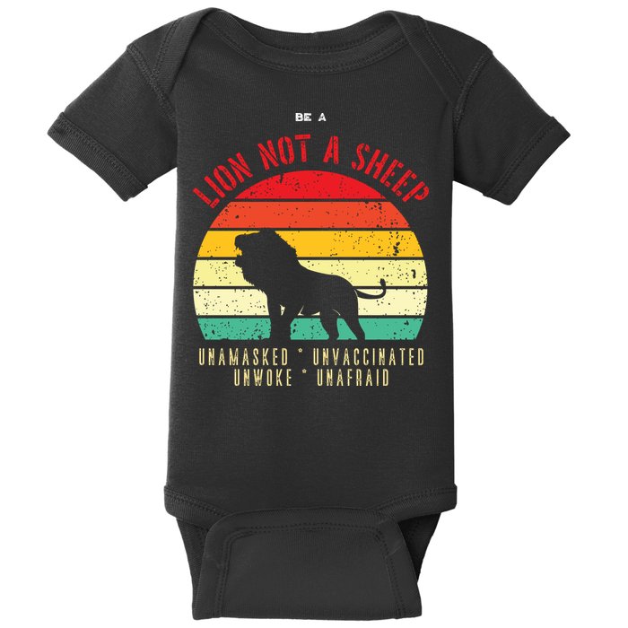 Conservative Lion Not A Sheep Baby Bodysuit