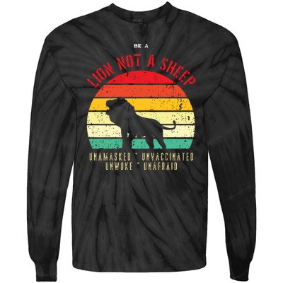 Conservative Lion Not A Sheep Tie-Dye Long Sleeve Shirt