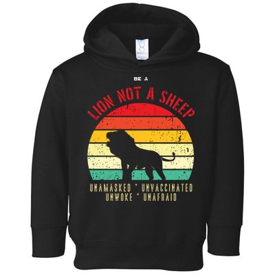 Conservative Lion Not A Sheep Toddler Hoodie