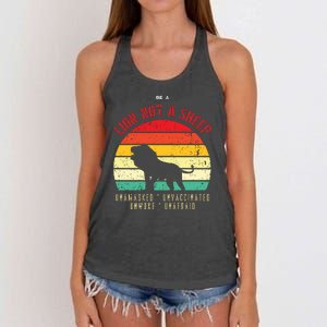 Conservative Lion Not A Sheep Women's Knotted Racerback Tank