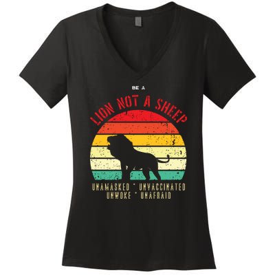 Conservative Lion Not A Sheep Women's V-Neck T-Shirt