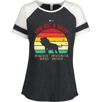 Conservative Lion Not A Sheep Enza Ladies Jersey Colorblock Tee