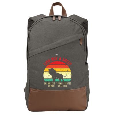 Conservative Lion Not A Sheep Cotton Canvas Backpack