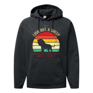 Conservative Lion Not A Sheep Performance Fleece Hoodie