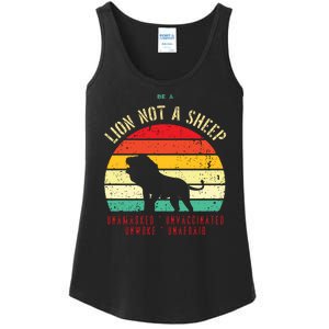 Conservative Lion Not A Sheep Ladies Essential Tank