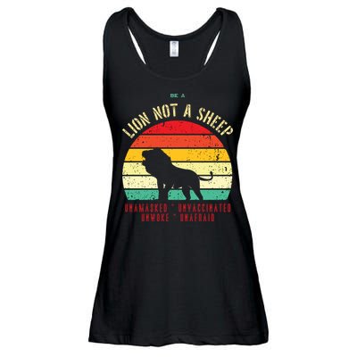 Conservative Lion Not A Sheep Ladies Essential Flowy Tank