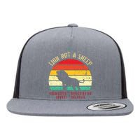 Conservative Lion Not A Sheep Flat Bill Trucker Hat