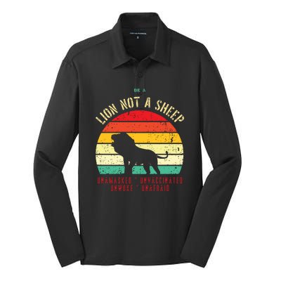 Conservative Lion Not A Sheep Silk Touch Performance Long Sleeve Polo