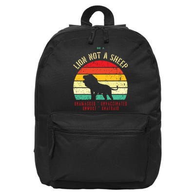 Conservative Lion Not A Sheep 16 in Basic Backpack