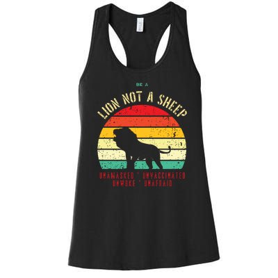 Conservative Lion Not A Sheep Women's Racerback Tank