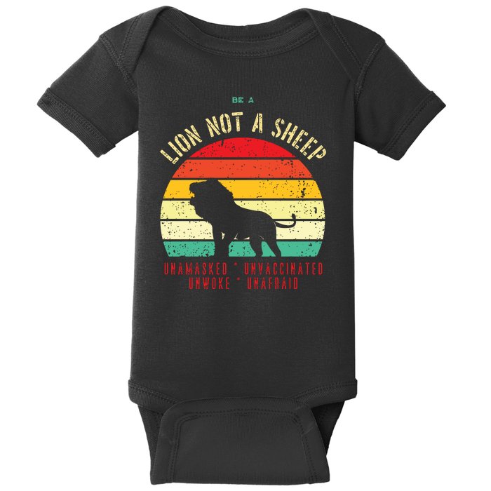 Conservative Lion Not A Sheep Baby Bodysuit