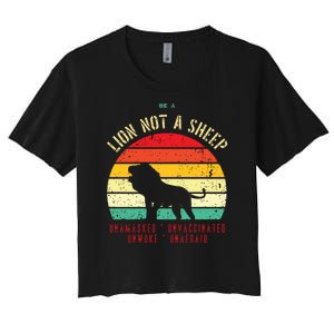 Conservative Lion Not A Sheep Women's Crop Top Tee