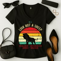 Conservative Lion Not A Sheep Women's V-Neck T-Shirt