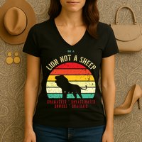 Conservative Lion Not A Sheep Women's V-Neck T-Shirt