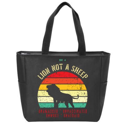 Conservative Lion Not A Sheep Zip Tote Bag