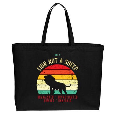 Conservative Lion Not A Sheep Cotton Canvas Jumbo Tote