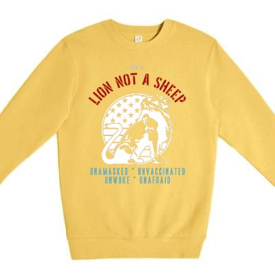 Conservative Lion Not A Sheep Premium Crewneck Sweatshirt