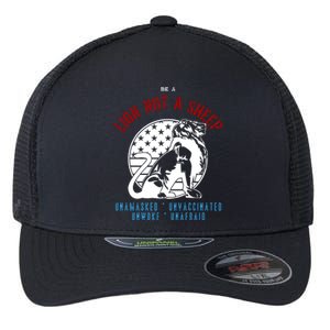 Conservative Lion Not A Sheep Flexfit Unipanel Trucker Cap