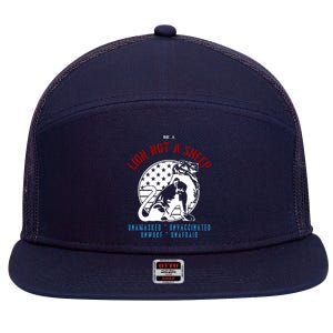 Conservative Lion Not A Sheep 7 Panel Mesh Trucker Snapback Hat