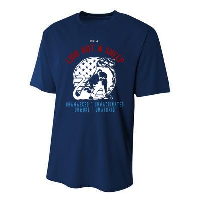 Conservative Lion Not A Sheep Performance Sprint T-Shirt