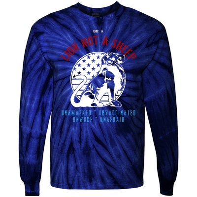 Conservative Lion Not A Sheep Tie-Dye Long Sleeve Shirt