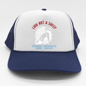 Conservative Lion Not A Sheep Trucker Hat