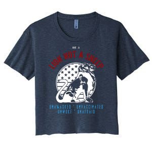 Conservative Lion Not A Sheep Women's Crop Top Tee