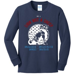 Conservative Lion Not A Sheep Kids Long Sleeve Shirt