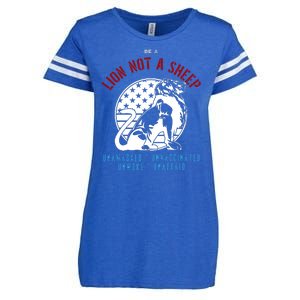 Conservative Lion Not A Sheep Enza Ladies Jersey Football T-Shirt