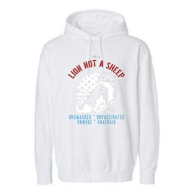 Conservative Lion Not A Sheep Garment-Dyed Fleece Hoodie