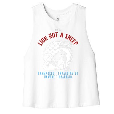 Conservative Lion Not A Sheep Women's Racerback Cropped Tank