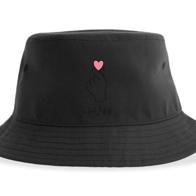 Crash Landing On You Kdrama Korean Heart Finger Sustainable Bucket Hat