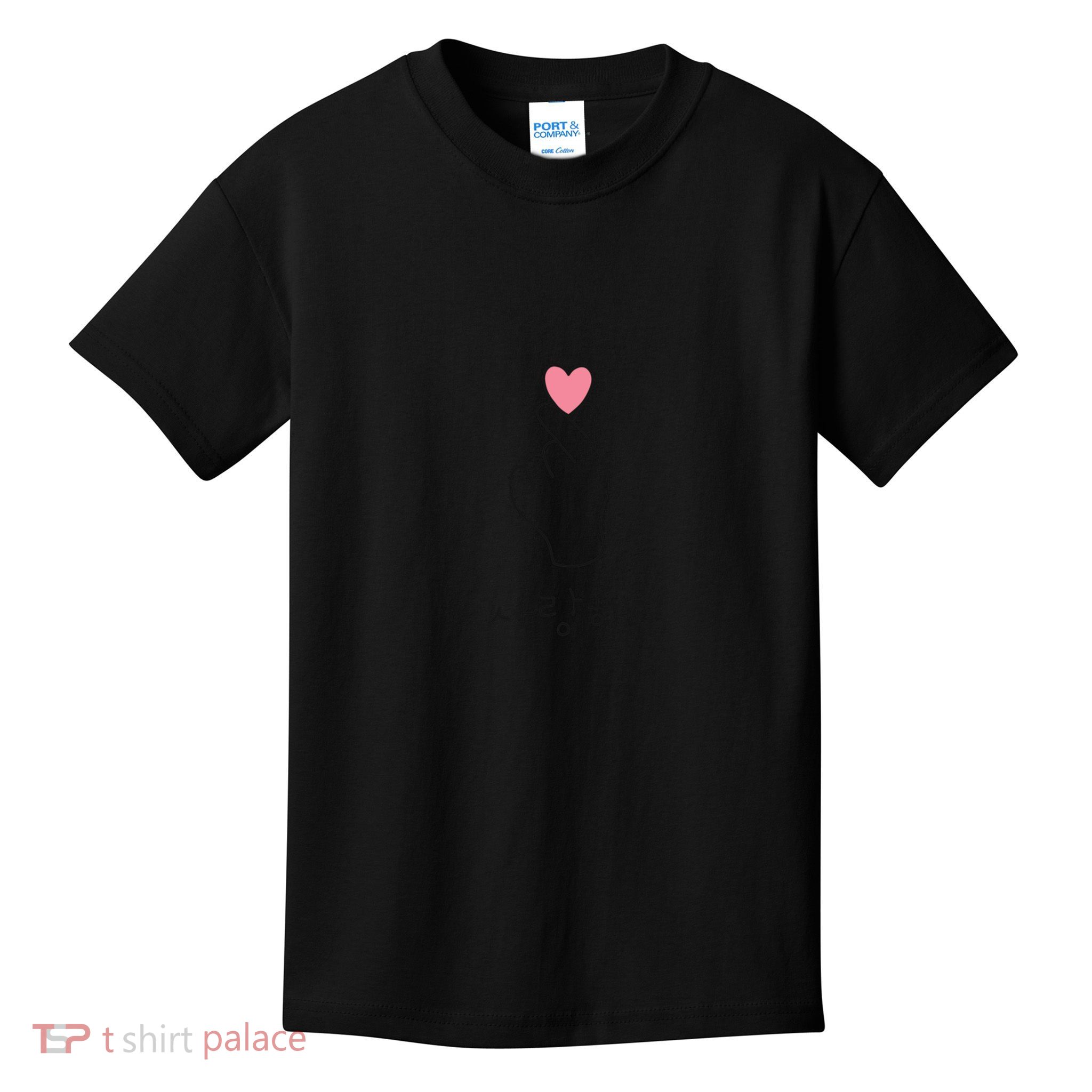 Crash Landing On You Kdrama Korean Heart Finger Kids T-Shirt