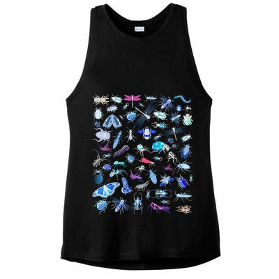 Cool Lots Of Bugs Ladies PosiCharge Tri-Blend Wicking Tank