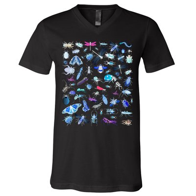 Cool Lots Of Bugs V-Neck T-Shirt