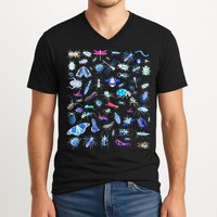 Cool Lots Of Bugs V-Neck T-Shirt