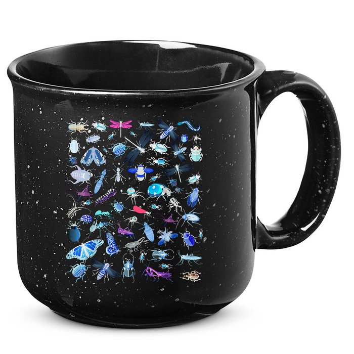 Cool Lots Of Bugs 15oz Campfire Ceramic Mug