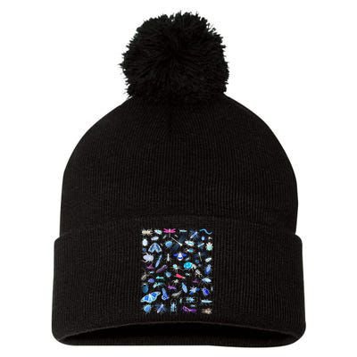 Cool Lots Of Bugs Pom Pom 12in Knit Beanie