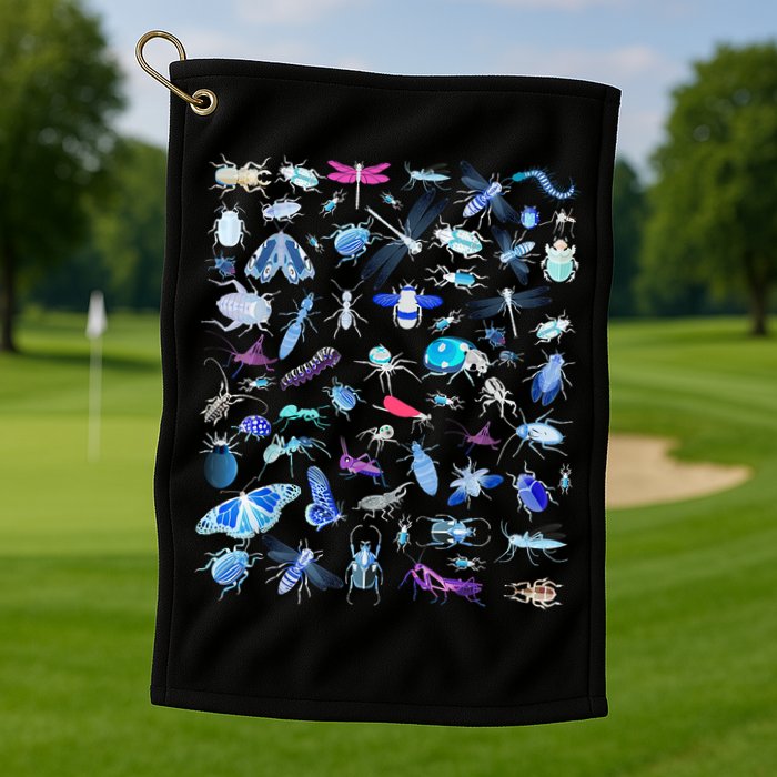 Cool Lots Of Bugs Golf Towel